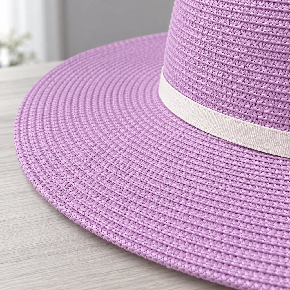 Dior Lavender Heart Straw Sun Hat - Picture 6 of 6